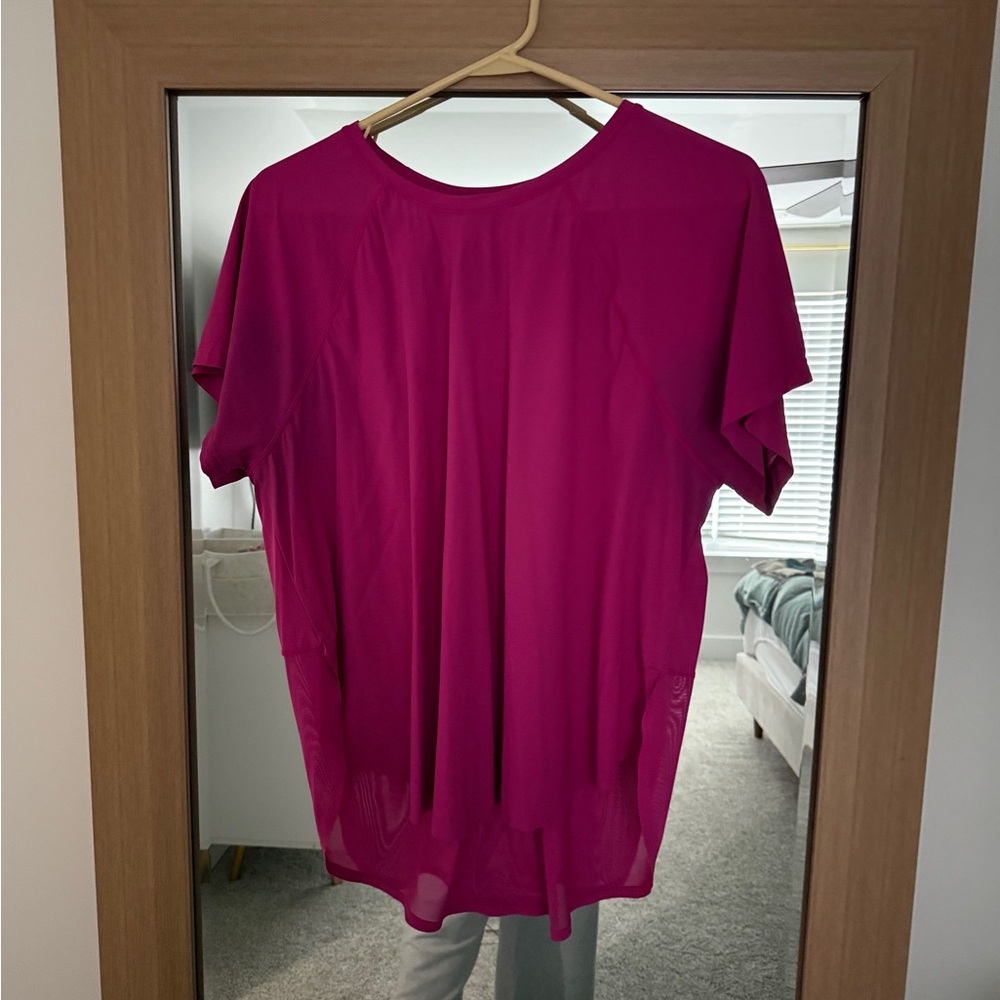 Athleta Fuchsia Short Sleeve Tee